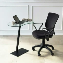Table d'appoint en verre pour ordinateur, réglable TULUM