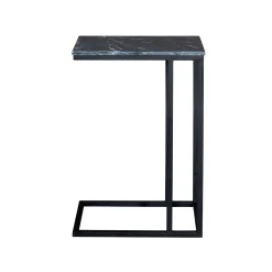 Table d'appoint marbre noir pour ordinateur DUOMO