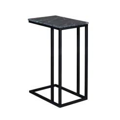 Table d'appoint marbre noir pour ordinateur DUOMO