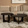 Table d'appoint noire à 3 pieds Ø60 cm ALMA