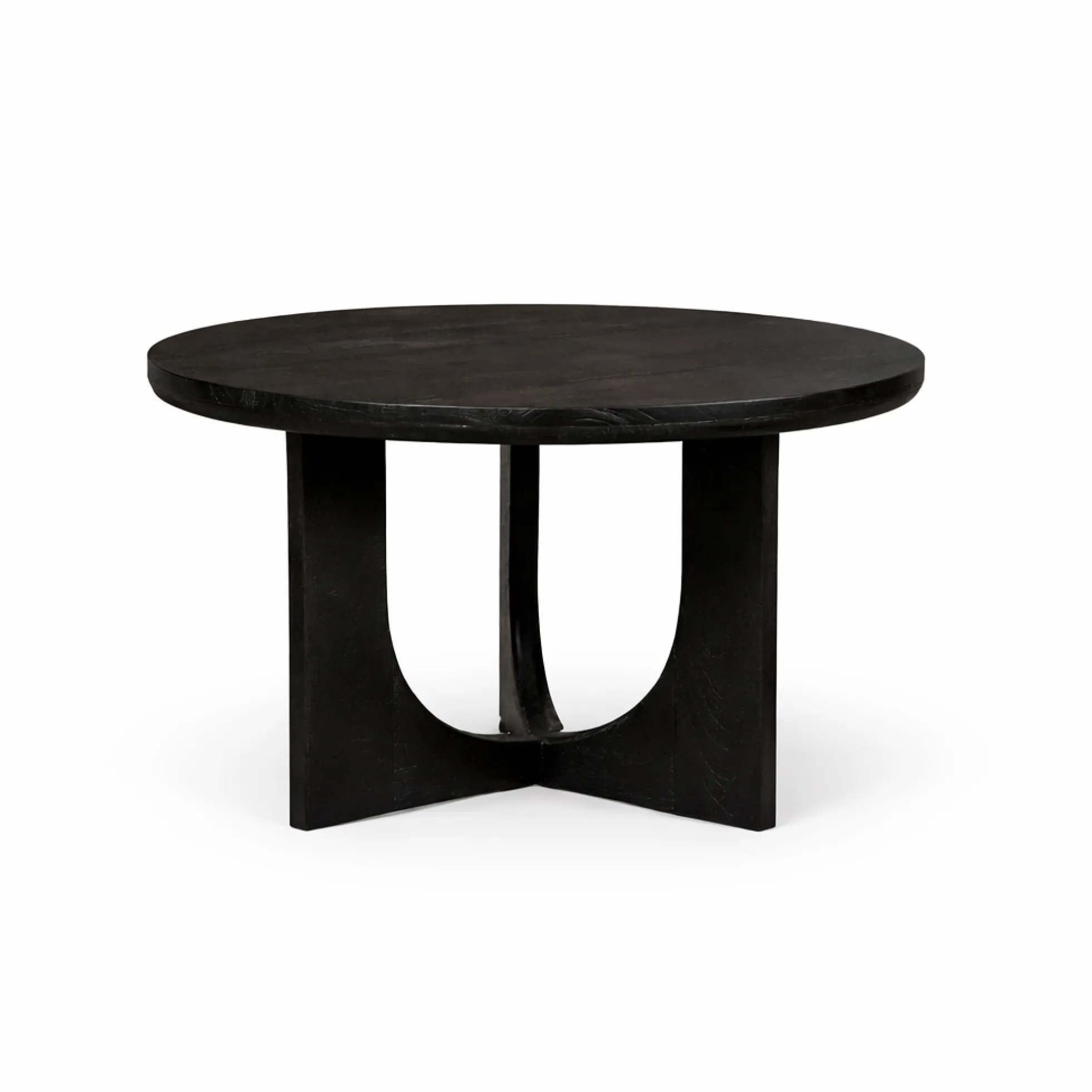Table d'appoint noire à 3 pieds Ø60 cm ALMA