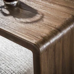 Table d'appoint ordinateur bois recyclé foncé YOGY