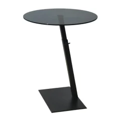 Table d'appoint ordinateur en verre teinté, réglable TULUM