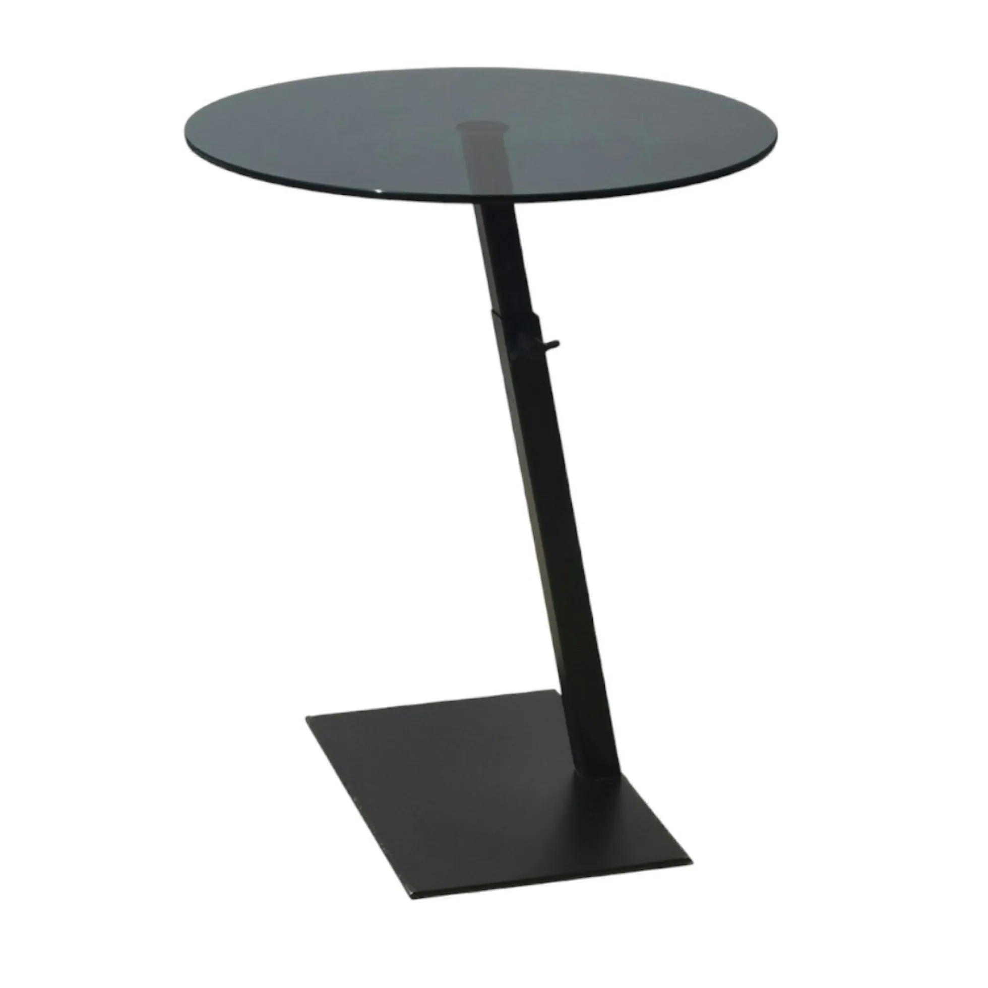 Table d'appoint ordinateur en verre teinté, réglable TULUM
