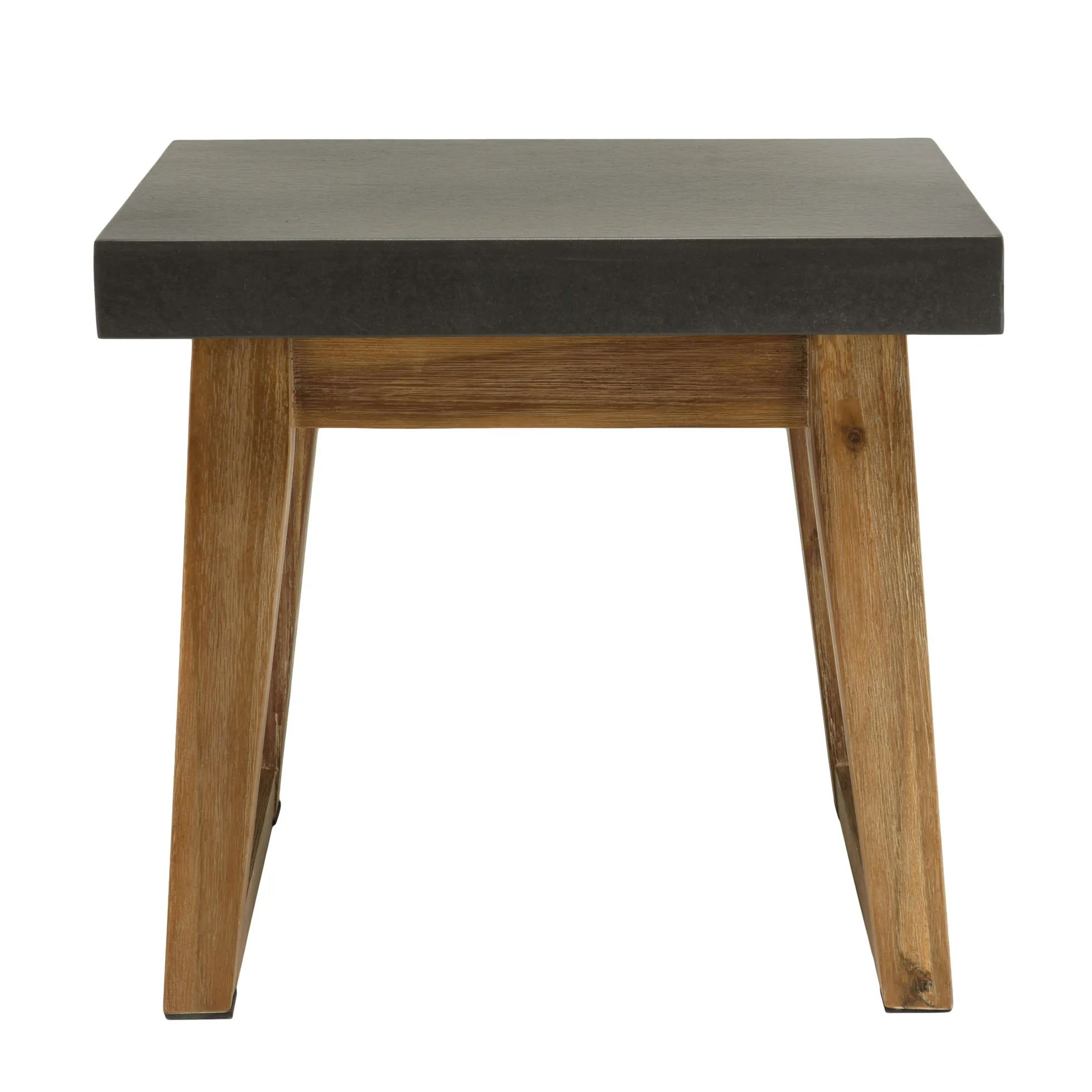 Table d'appoint pour jardin bois et résine effet béton HERCULE