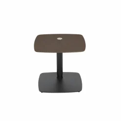 Table d'appoint réglable en céramique effet métal LUGANO