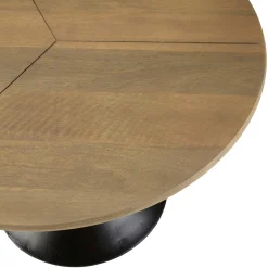 Table d'appoint ronde bois dessiné pied central ZALA