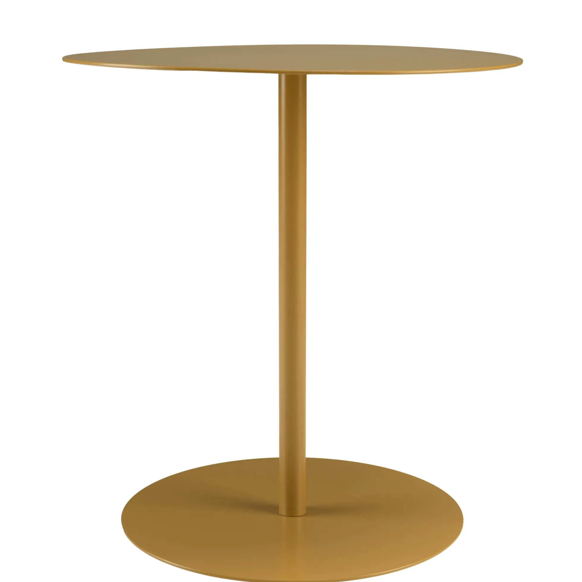 Table d'appoint ronde en acier marron CASTILLE