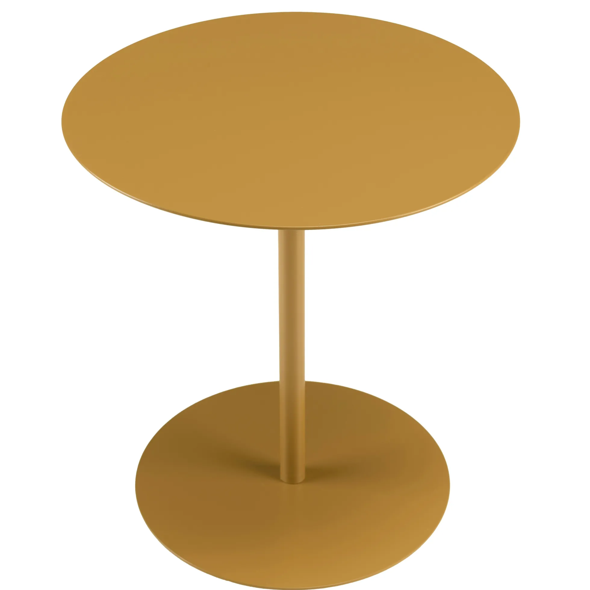 Table d'appoint ronde en acier marron CASTILLE