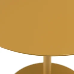 Table d'appoint ronde en acier marron CASTILLE