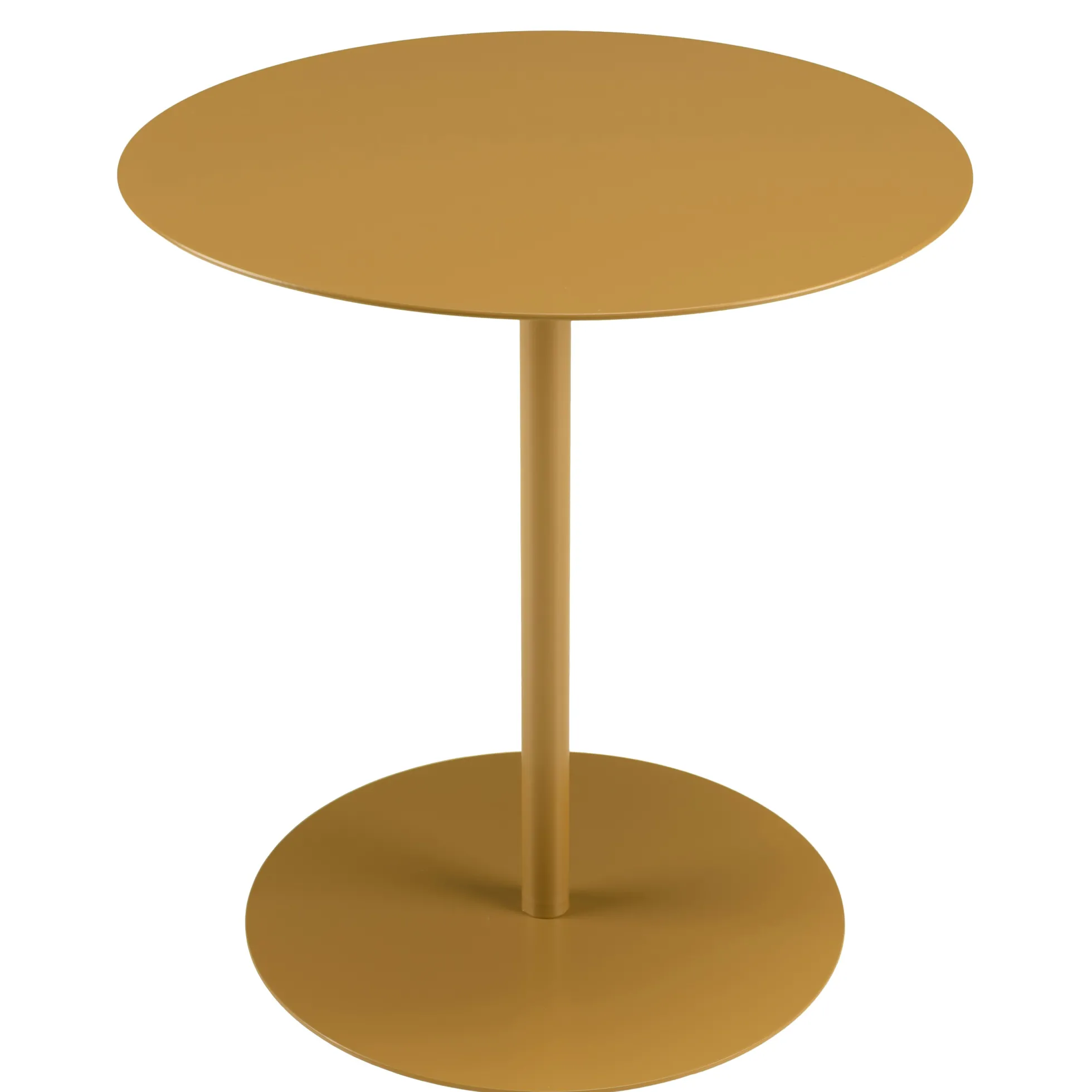 Table d'appoint ronde en acier marron CASTILLE
