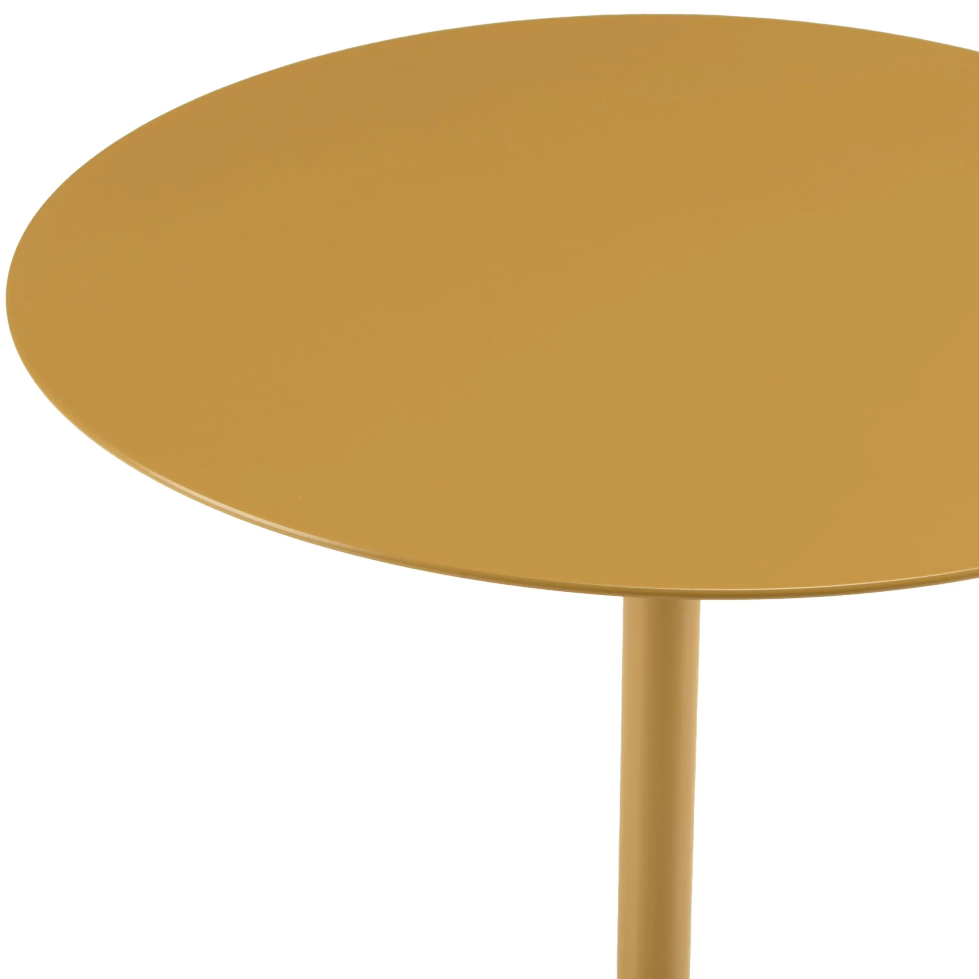 Table d'appoint ronde en acier marron CASTILLE
