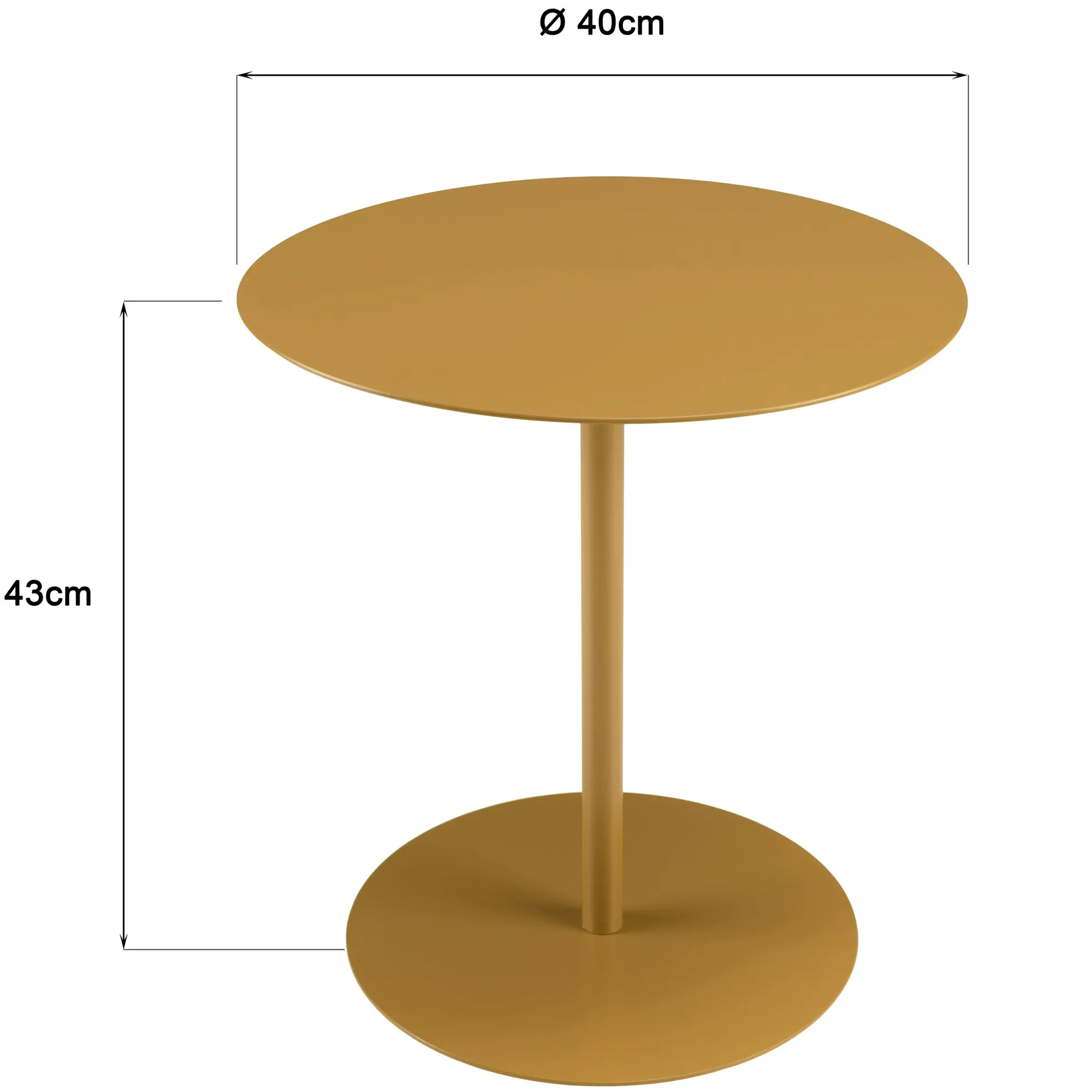 Table d'appoint ronde en acier marron CASTILLE