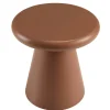 Table d'appoint ronde en bois peint terracotta D40cm CASTILLE