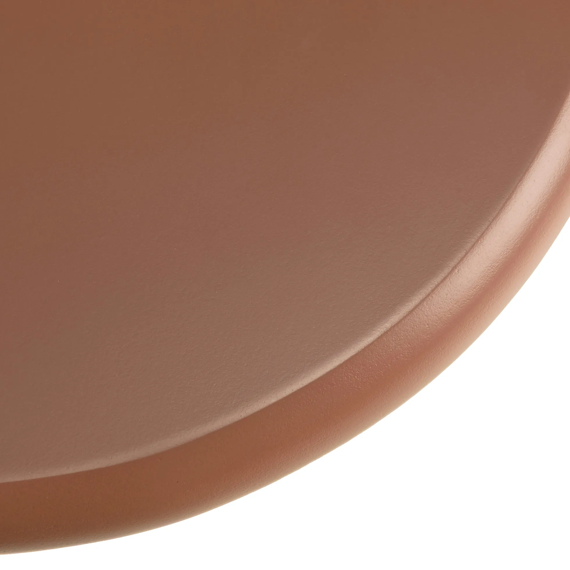 Table d'appoint ronde en bois peint terracotta D40cm CASTILLE