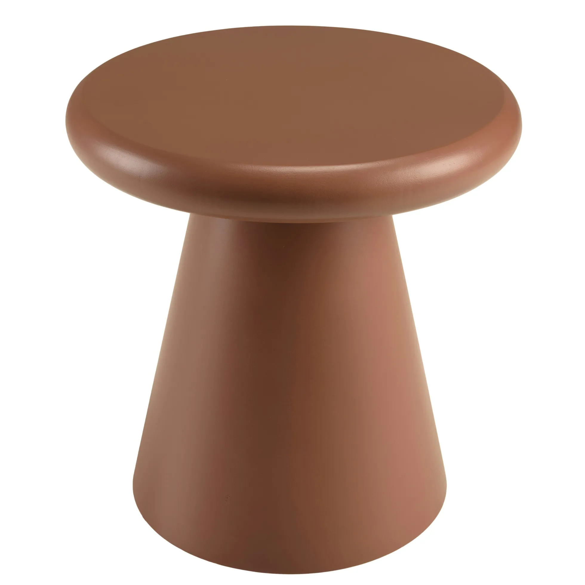Table d'appoint ronde en bois peint terracotta D40cm CASTILLE