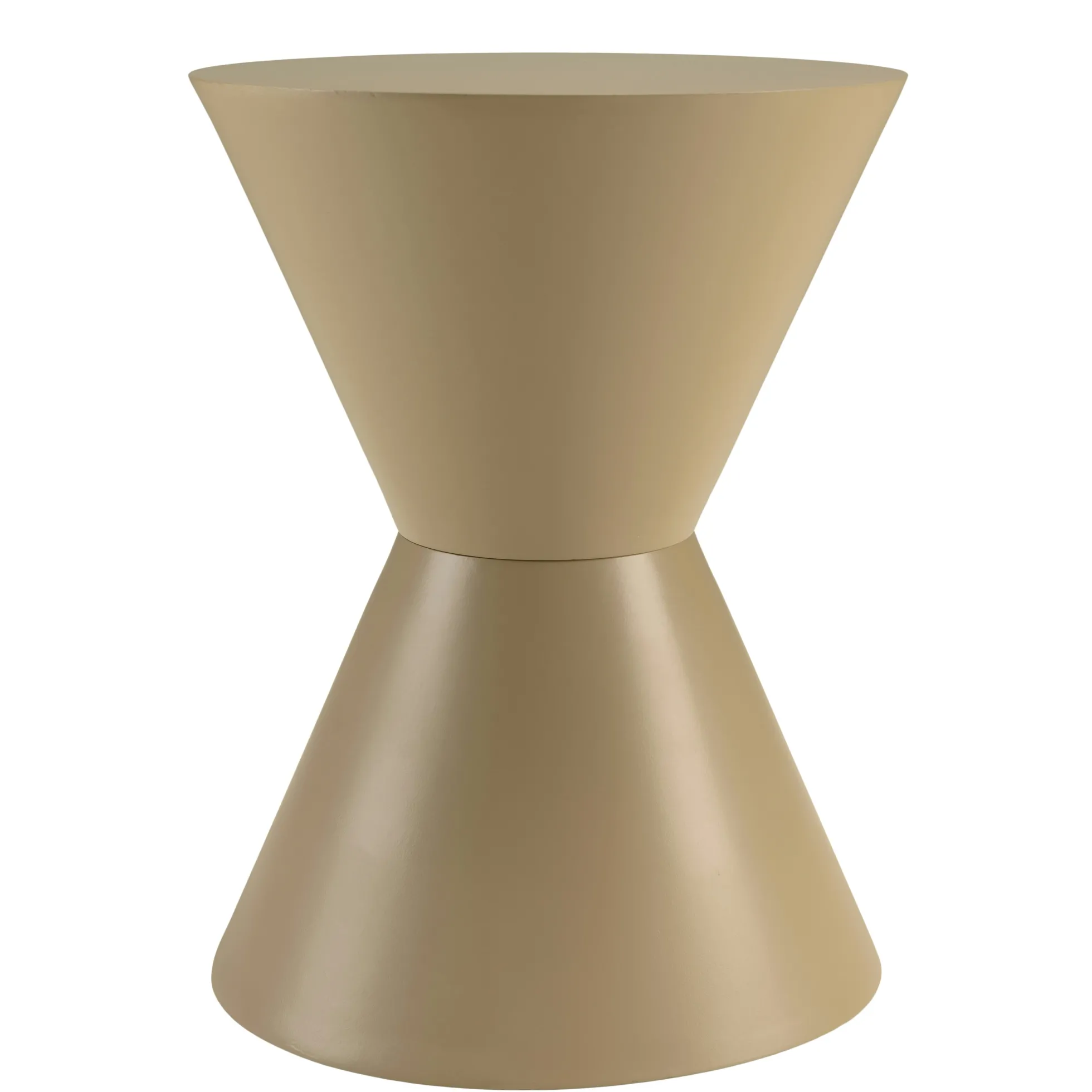 Table d'appoint ronde en bois peint taupe D35cm CASTILLE