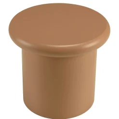 Table d'appoint ronde en bois peint marron D40cm CASTILLE