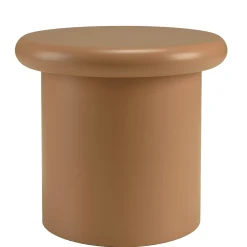 Table d'appoint ronde en bois peint marron D40cm CASTILLE