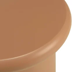Table d'appoint ronde en bois peint marron D40cm CASTILLE