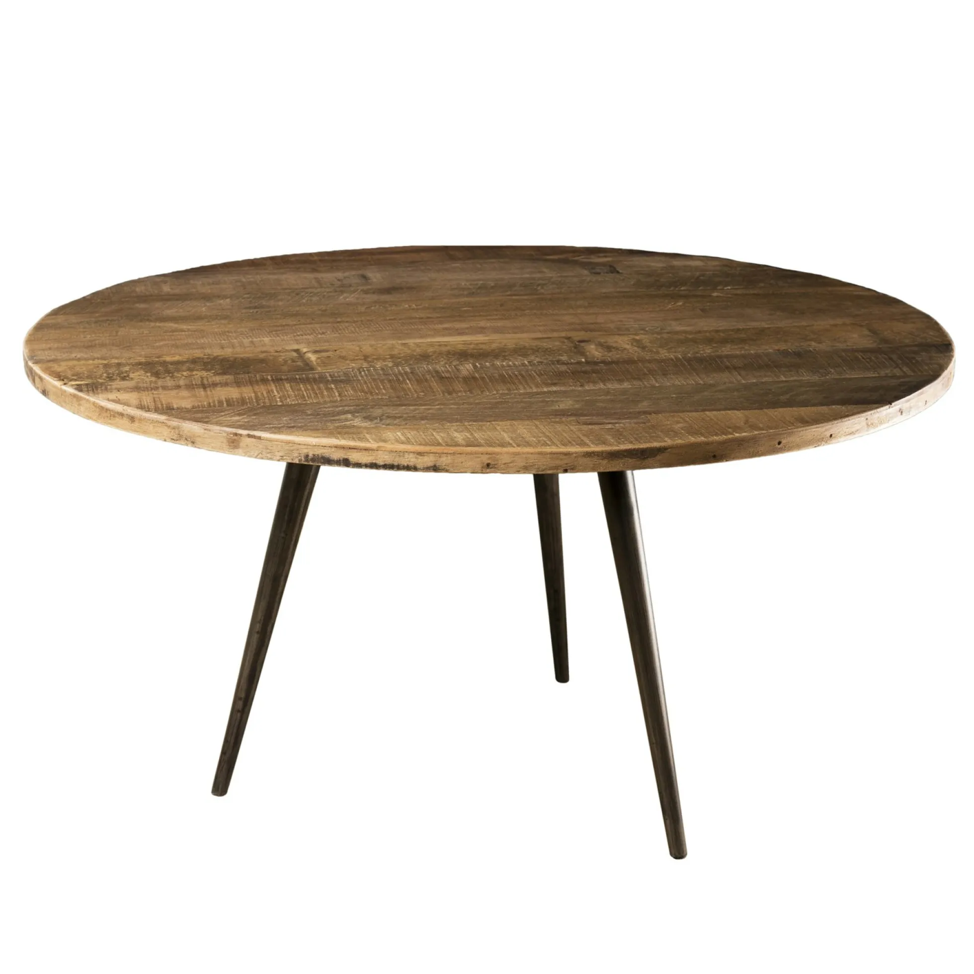 Table d'appoint ronde teck recyclé métal GM SWING