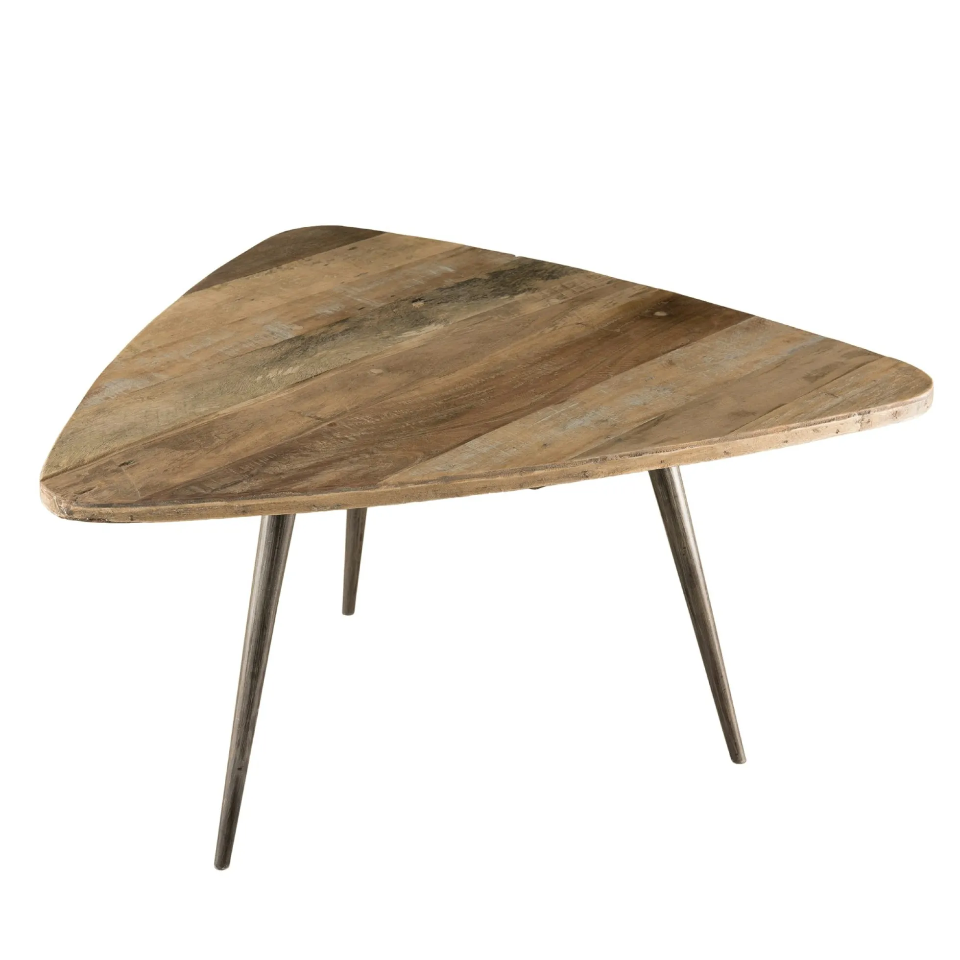 Table d'appoint triangulaire teck recyclé GM SWING
