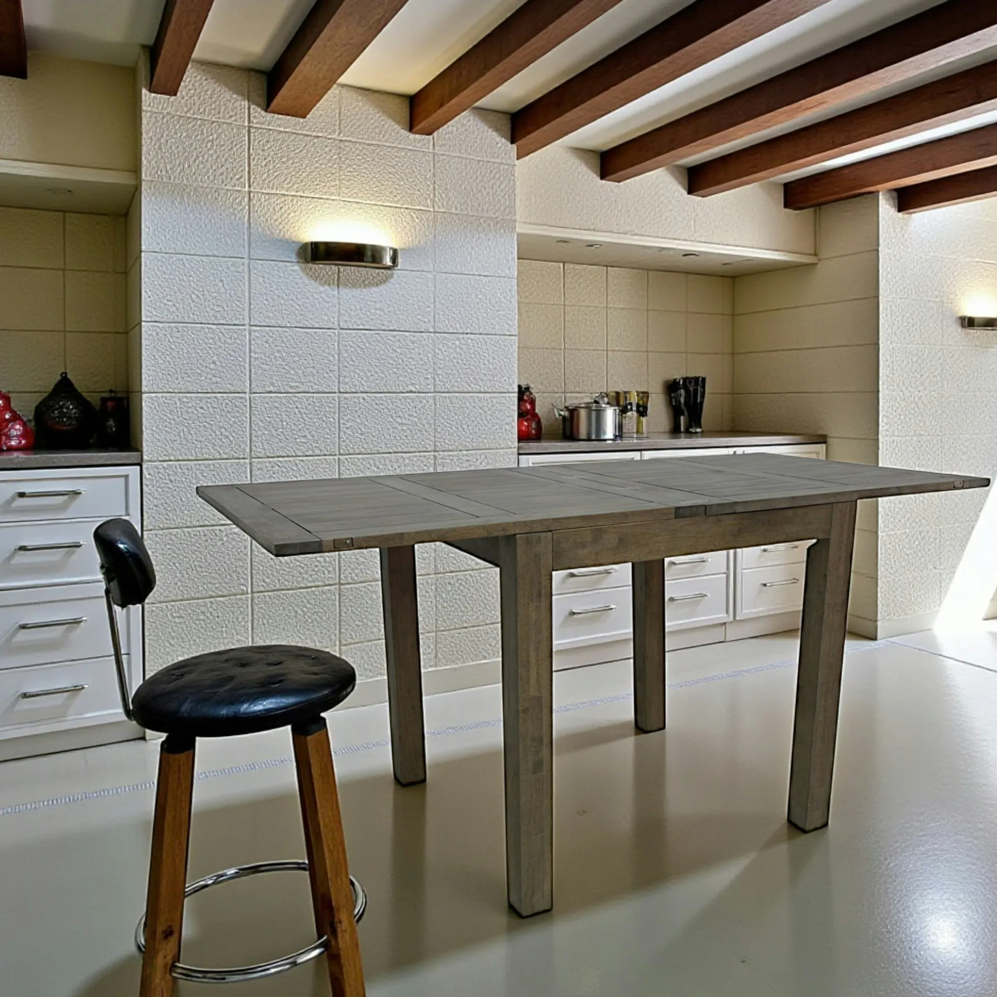 Table de bar Hévéa extensible 90/180x90x92cm ATTAN