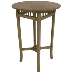 Table de Bar Hévéa pieds croisés D70xH110cm MAORI