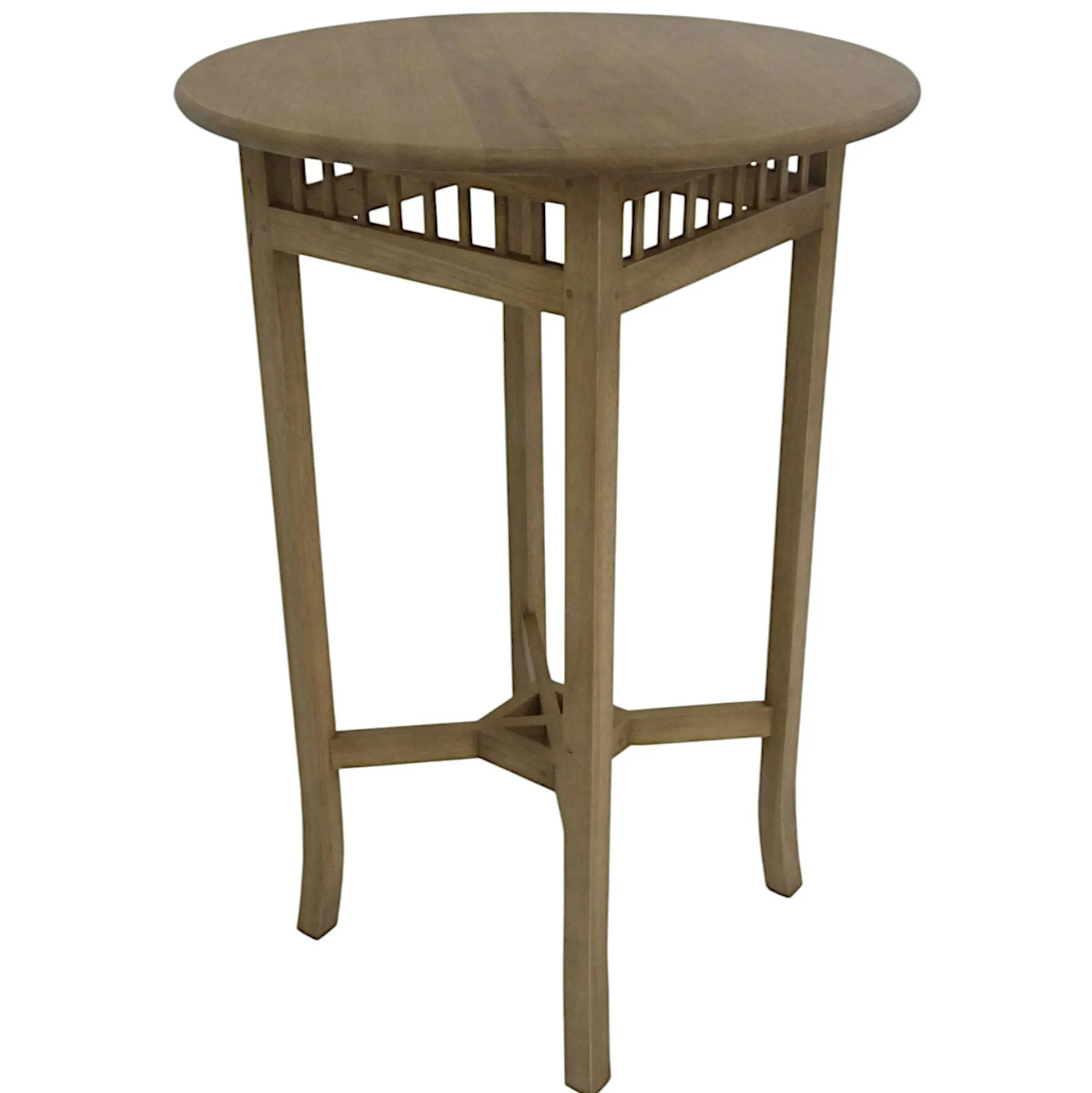 Table de Bar Hévéa pieds croisés D70xH110cm MAORI