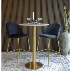 Table de bar ronde aspect marbre ø70 cm TORANO
