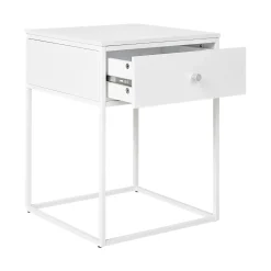 Table de chevet blanche 1 tiroir VARDE