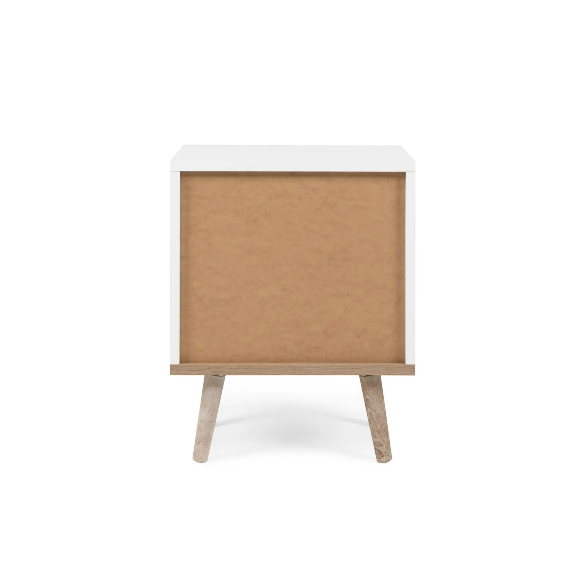 Table de chevet blanche 2 tiroirs ALVA