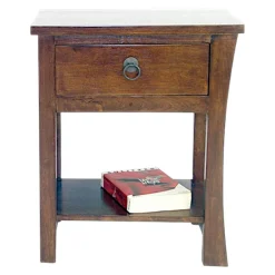 Table de chevet bois massif style colonial modèle 1 MAORI