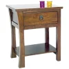 Table de chevet bois massif style colonial modèle 2 MAORI