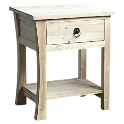 Table de chevet bois massif style colonial modèle 2 MAORI