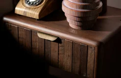 Table de chevet bois recyclé brun QUEENSTOWN
