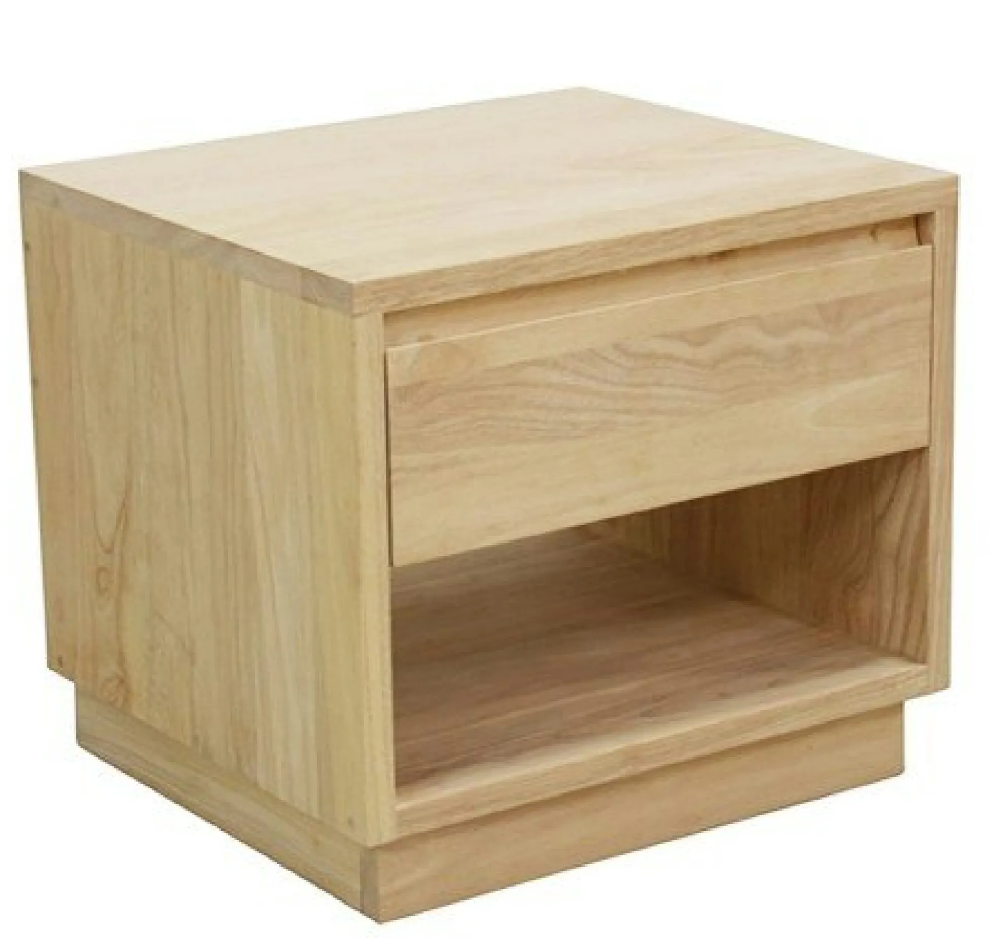Table de Chevet / Bout de Canapé Hévéa 1 tiroir, 1 niche basse 50x50x50cm BALTIC