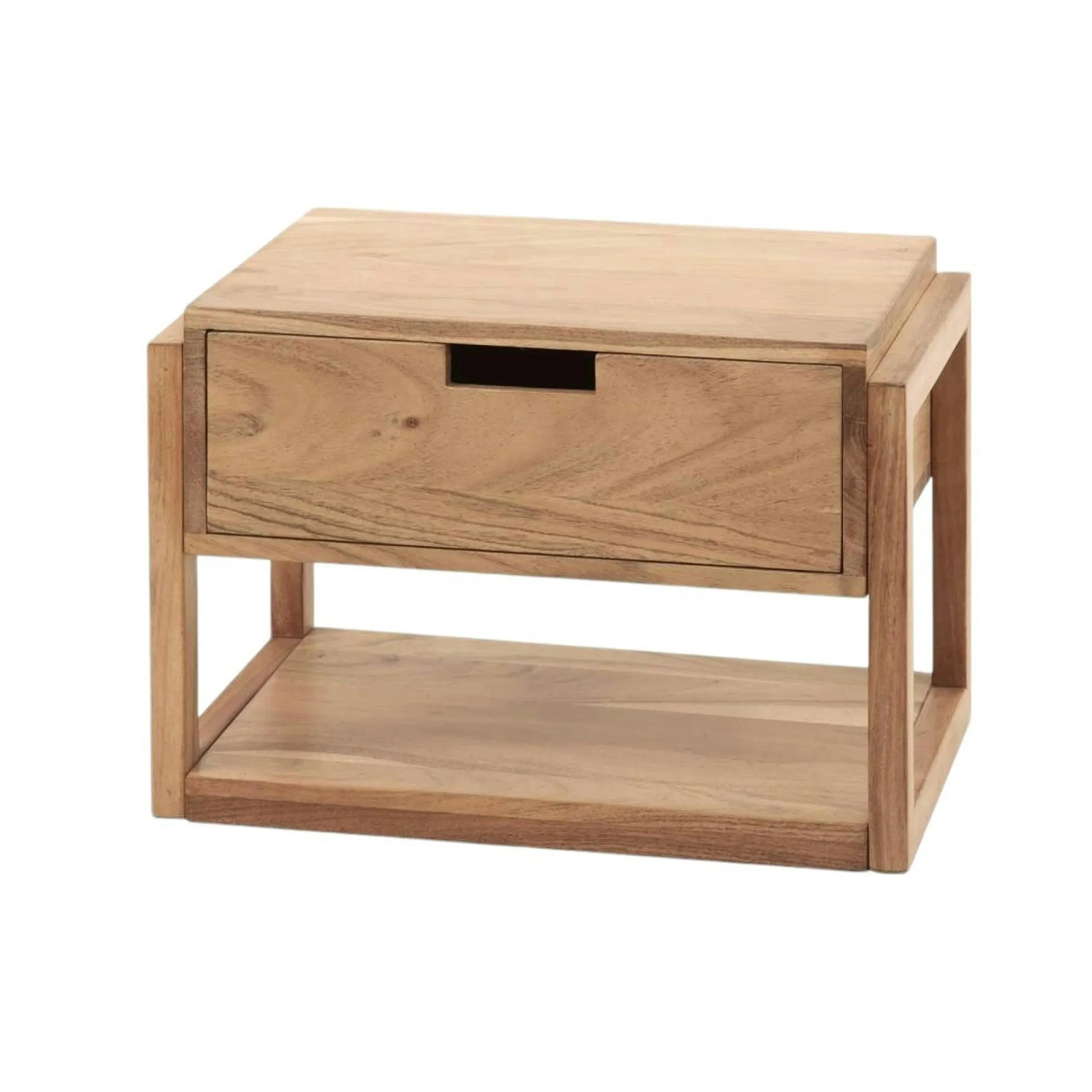 Table de chevet en bois d'acacia 1 tiroir suspendu MELBOURNE