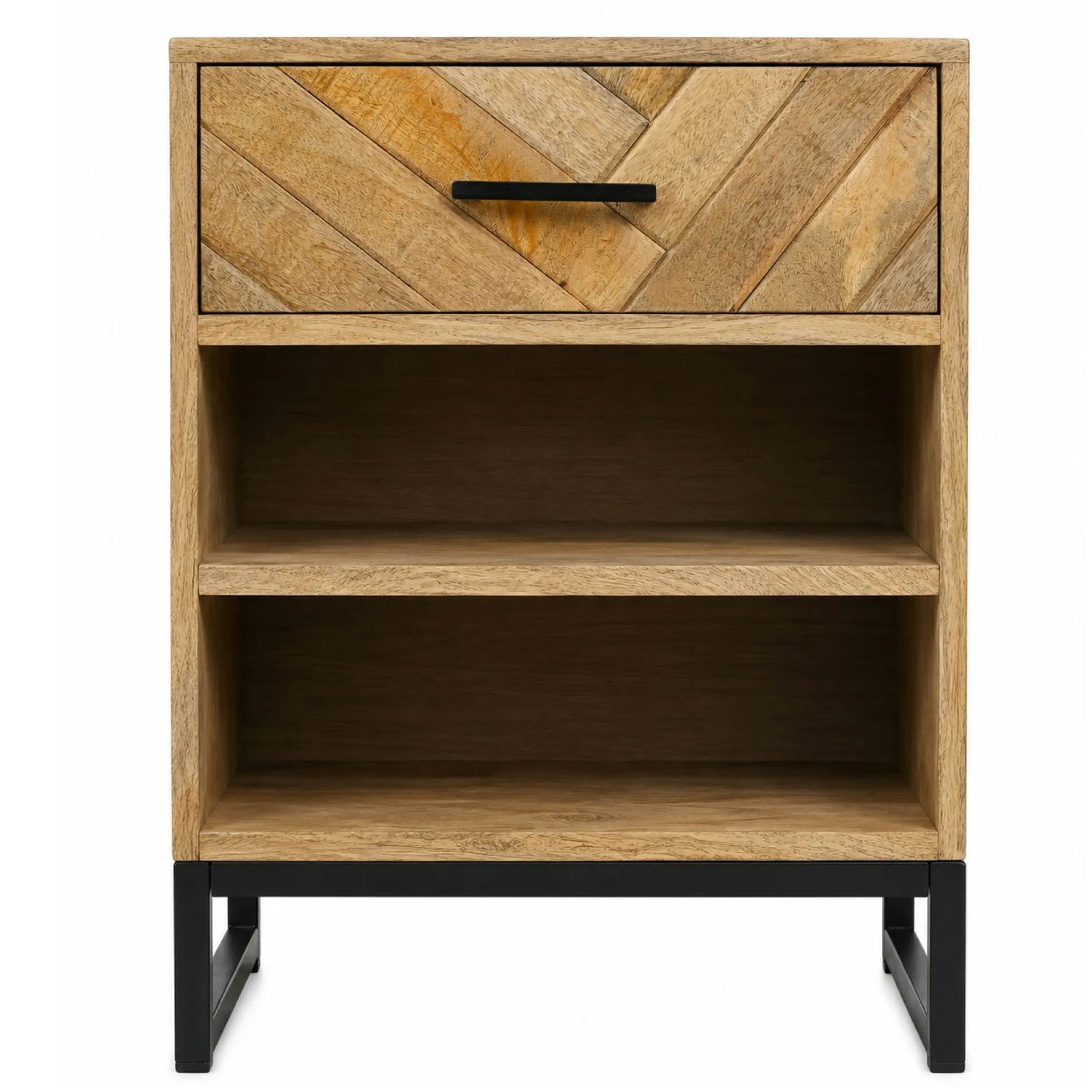 Table de chevet en bois de manguier 1 tiroir BRIX