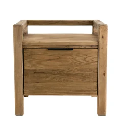 Table de chevet en bois de pin recyclé 1 tiroir DENVER