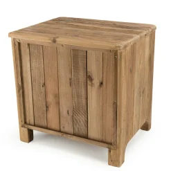 Table de chevet en bois de pin recyclé 2 tiroirs DENVER