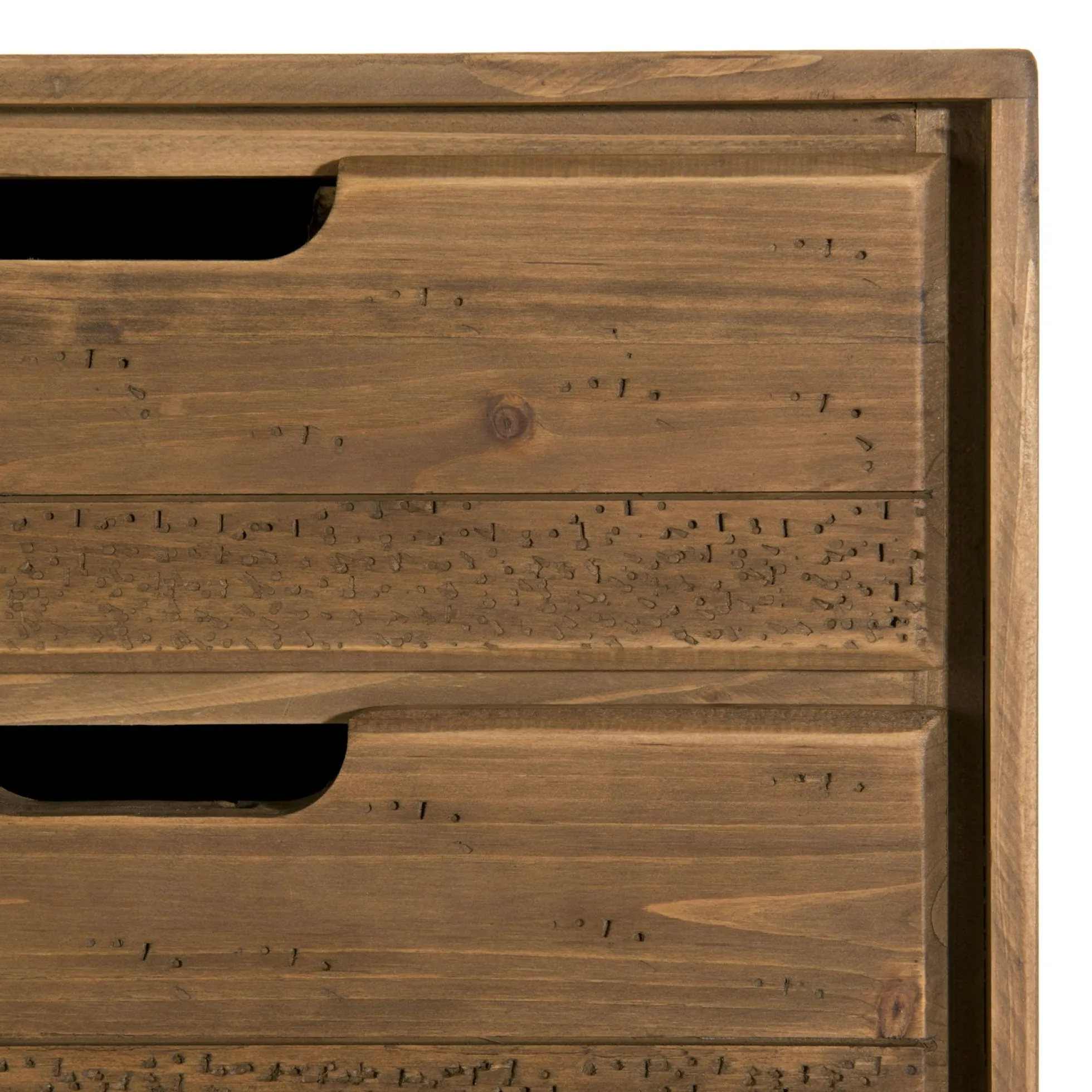 Table de chevet en bois de sapin 2 tiroirs LIMA