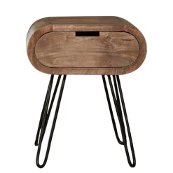 Table de chevet en bois forme oblongue NIAGARA