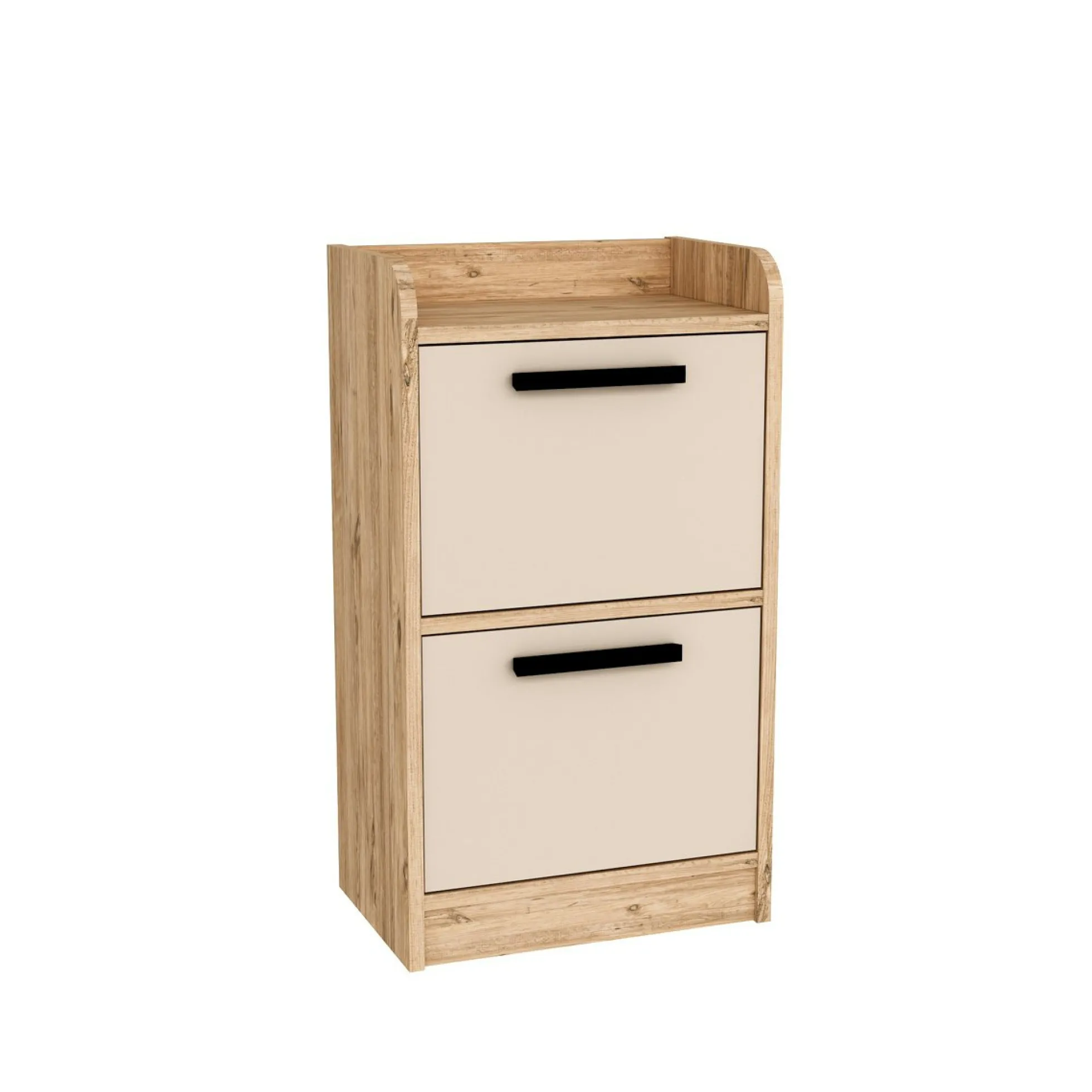 Table de chevet haute 2 portes beiges MARFA