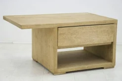 Table de chevet moderne hévéa recto verso 65cm OLGA