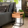 Table de chevet moderne 1 tiroir, 1 plateau MELBOURNE