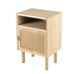 Table de chevet moderne toile de jute CORDOUE