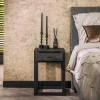 Table de chevet noire en bois WOODY
