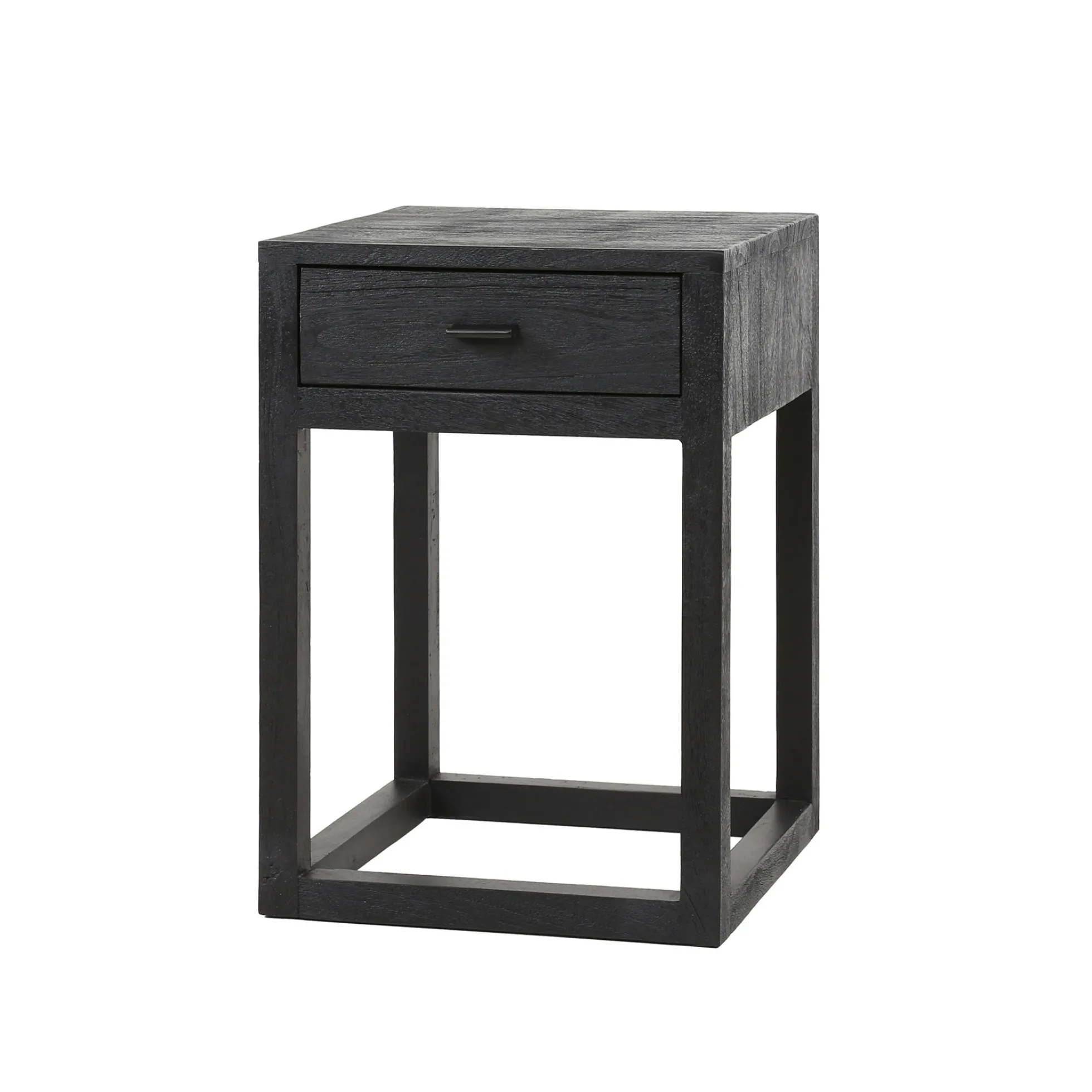 Table de chevet noire en bois WOODY