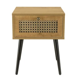 Table de chevet scandinave 1 tiroir cannage ALCUDIA